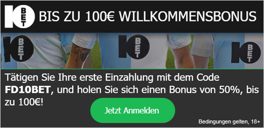 10Bet Willkommensbonus