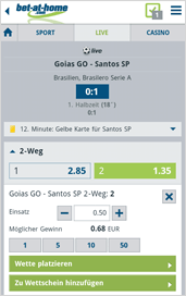Bet-at-home App Live Wetten