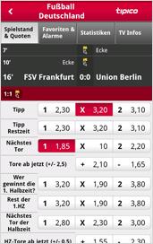 Tipico App Live Wetten
