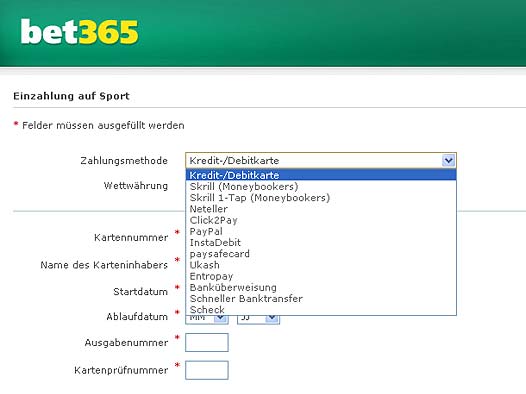Ihre erste Einzahlung auf das Wettkonto