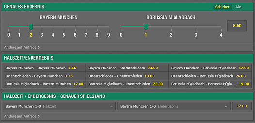 Bet365 Ergebniswette