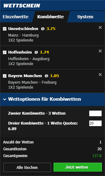 10Bet Wettschein