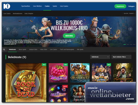 10Bet Casino Webseite