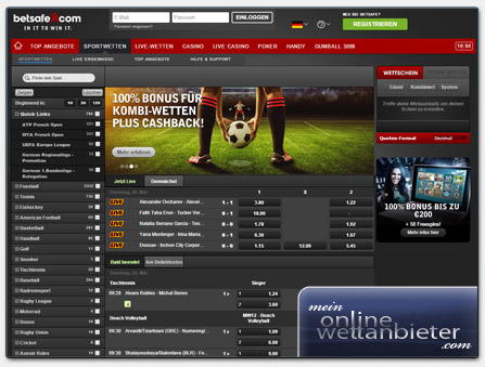 Betsafe Webseite