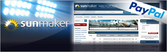 Sunmaker Wettanbieter mit PayPal