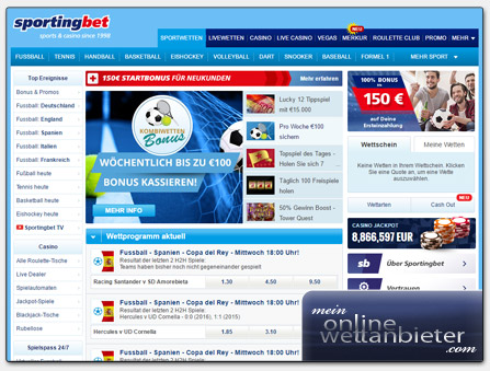 Sportingbet Webseite